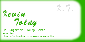 kevin toldy business card